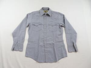 Young Bloods Pearl Snap Shirt Cowboy Western Gray Sz S 1990s